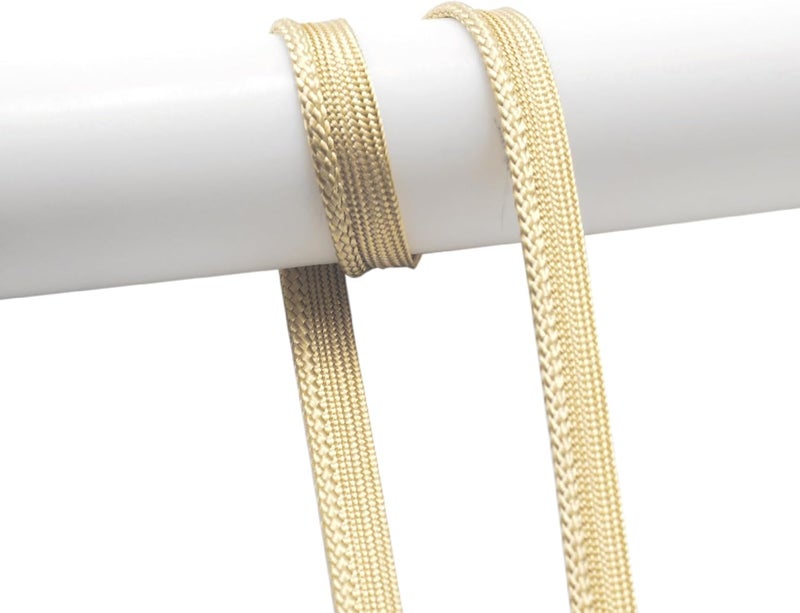 YRCLASYTRIM 0.35inch,(55Yards) Sewing Piping Trim,Shining Polyesterter Cord Trim,for Sewing Clothing,Hometextile, Decoration DIY Crafts Edge Piping Embellishments,30Colour (Gold) - Image 1